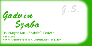 godvin szabo business card